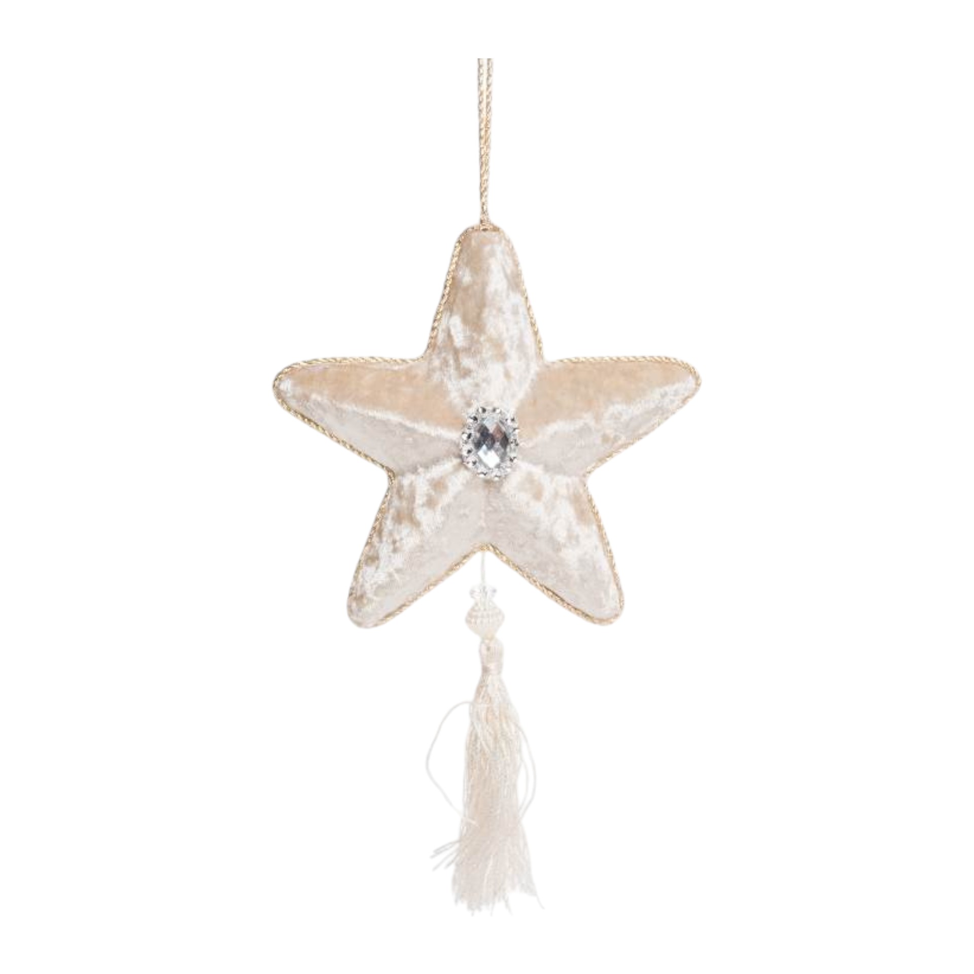 Samtstern natur mit Quaste u. Stein Darstellung von Samtstern natur mit Quaste u. Stein