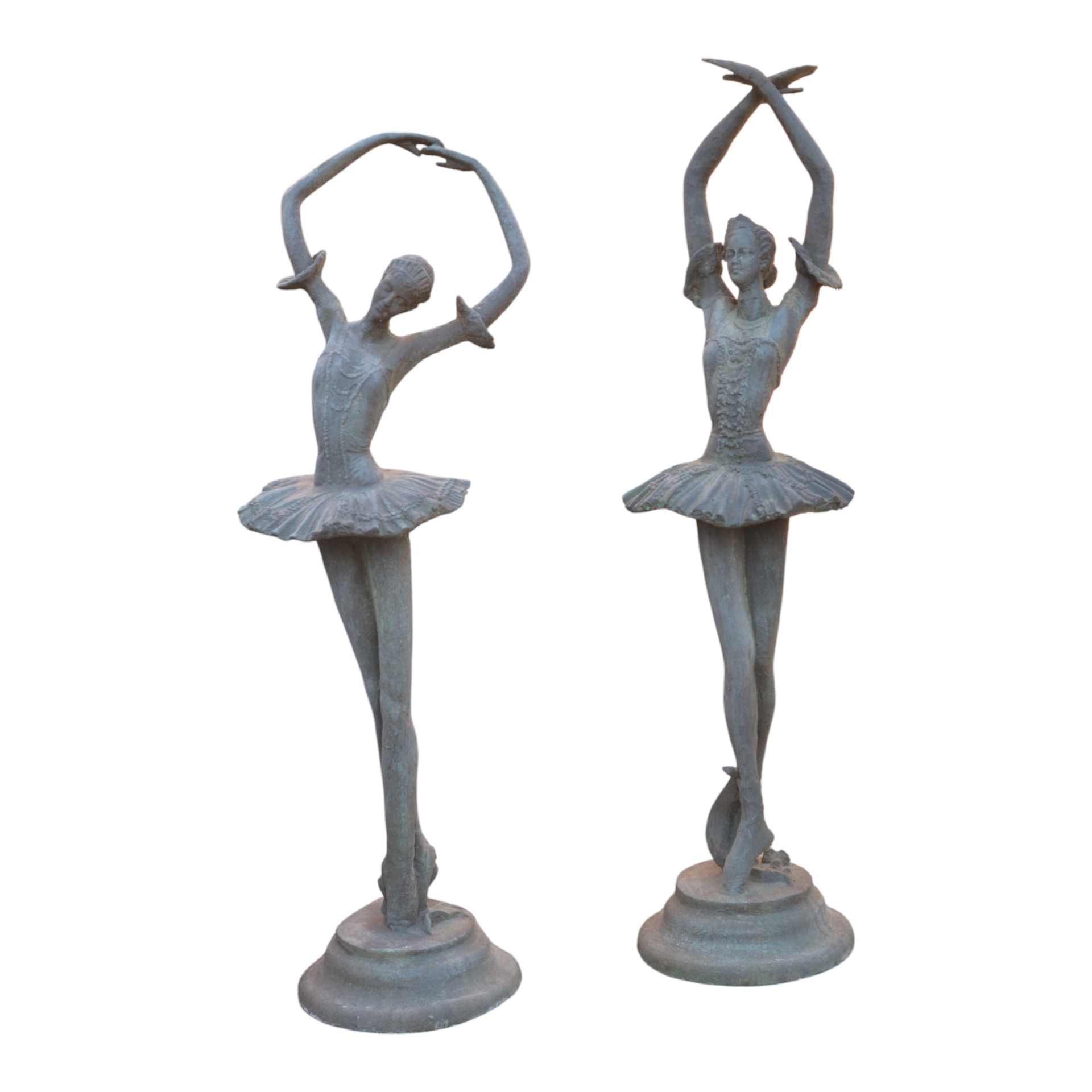 Darstellung von Ballerinapaar bleifarben 125x30 cm