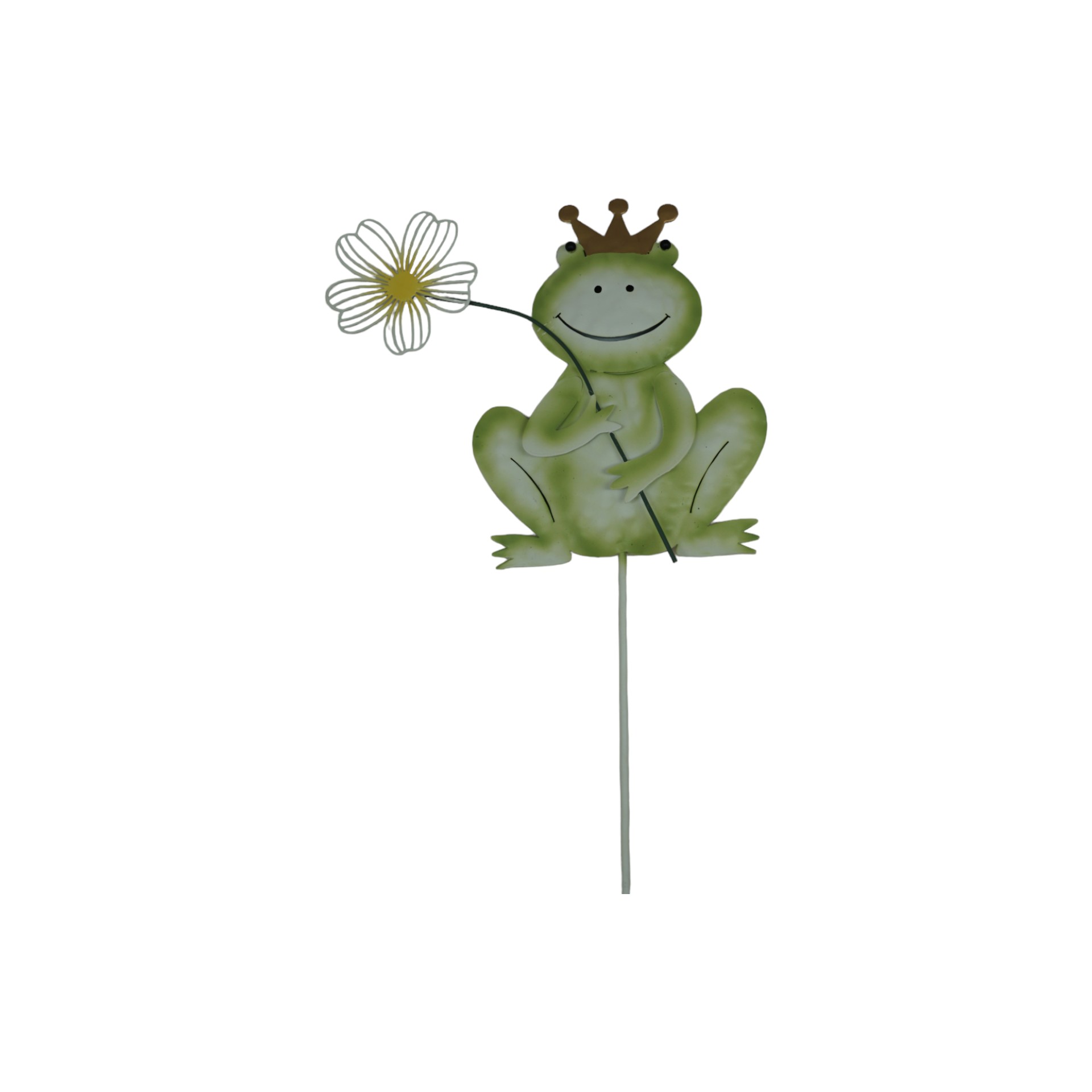 Darstellung von Froschkönig gross grün a. Stab