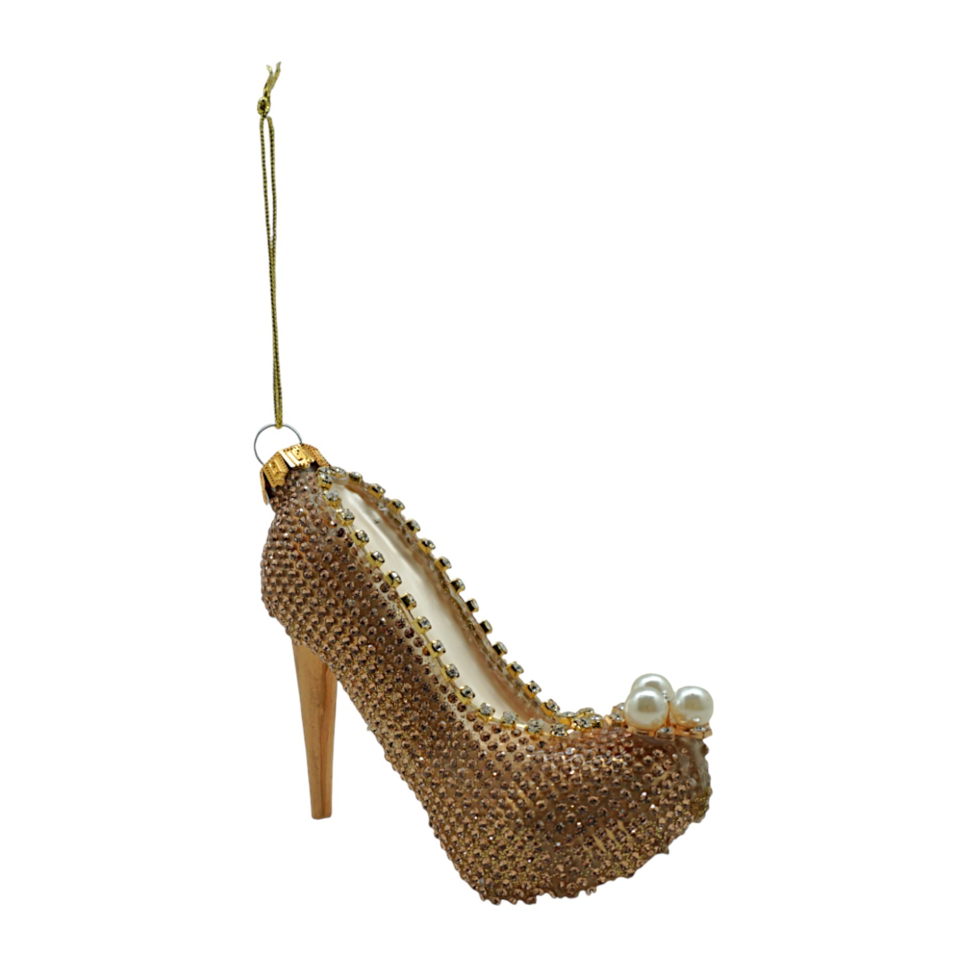 Darstellung von Pumps gold Glas