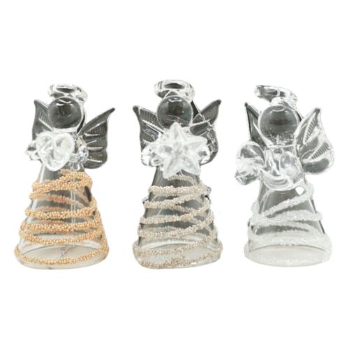 Darstellung von Glasengel 4,5 cm Dekor 6tlg.