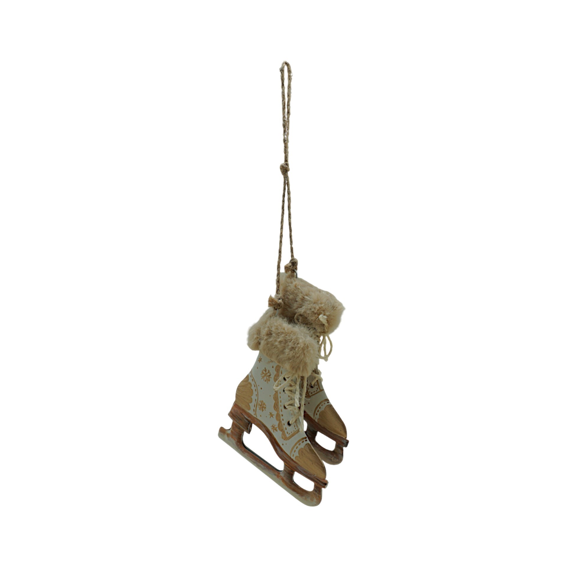 Darstellung von Schlittschuhpaar m. Fell gold